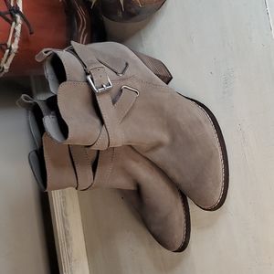 Sam Edelman Grey Suede Ankle Booties